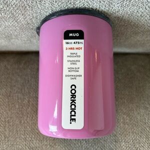 Corkcicle Orchid Pink 16oz Insulated Mug with Handle
